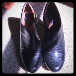 Black Clarks ankle boots